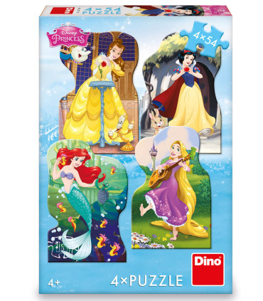 DISNEY PRINCESS CHILDREN'S PUZZLE 4X54 PIECES - PUZZLES AND CUBES
