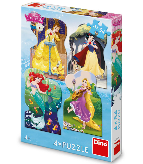 DISNEY PRINCESS CHILDREN'S PUZZLE 4X54 PIECES - PUZZLES AND CUBES