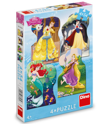 DISNEY PRINCESS CHILDREN'S PUZZLE 4X54 PIECES - PUZZLES AND CUBES