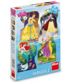DISNEY PRINCESS CHILDREN'S PUZZLE 4X54 PIECES