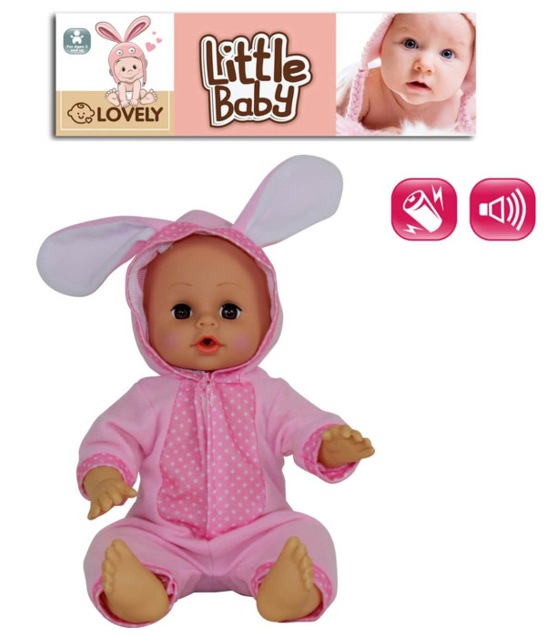 DOLL BABY BUNNY WITH 4 SOUNDS 31 CM IN BAG - BABY