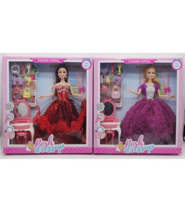 DOLL WITH A VANITY AND ACCESSORIES - DOLLS AND MERMAIDS