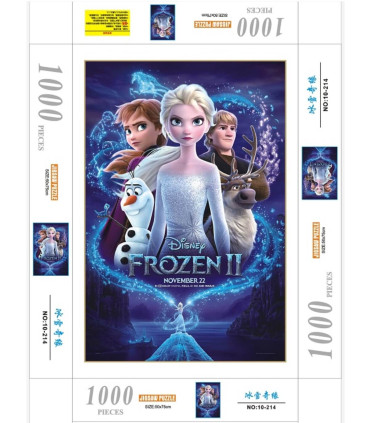 PUZZLE FROZEN KINGDOM 1000 PIECES 2 TYPES - PUZZLES AND CUBES