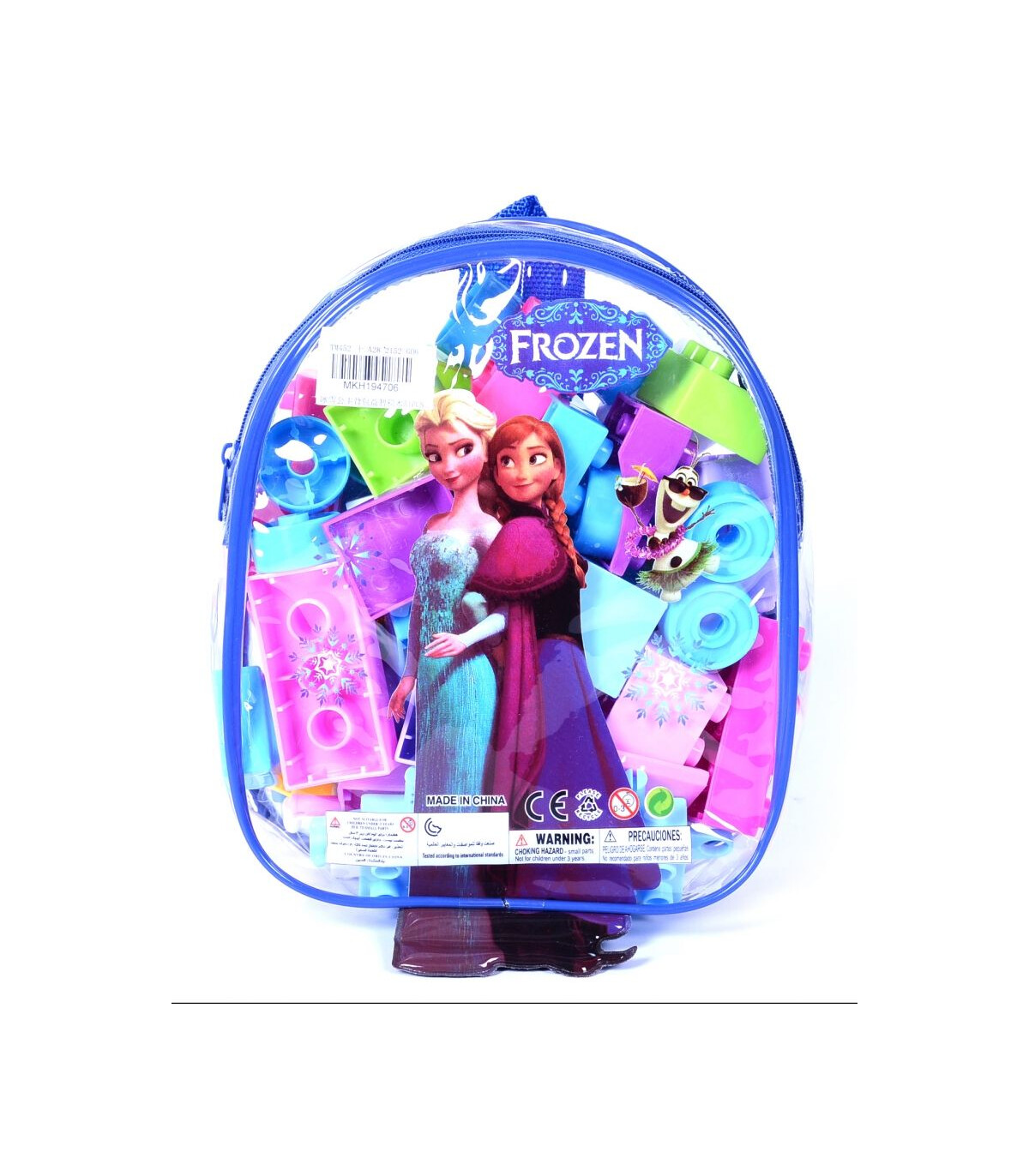 FROZEN BUILDING BLOCKS IN BACKPACK 51 PARTS - BUILDING BLOCKS, SORTERS AND RINGS
