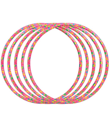 CHILDREN'S SMALL HOOP PINK PRINT 53 CM - RODS, ROPES AND HOOPS