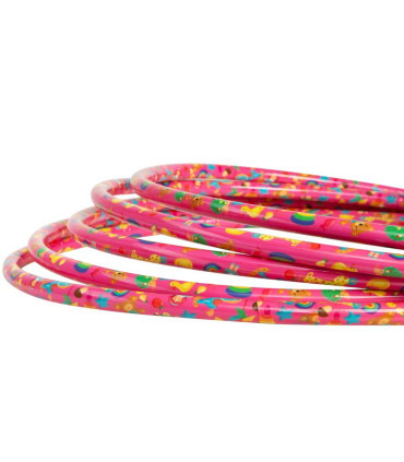 CHILDREN'S MEDIUM HOOP PINK PRINT 68 CM - RODS, ROPES AND HOOPS
