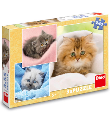 CHILDREN'S PUZZLE CATS 3X55 PIECES - PUZZLES AND CUBES
