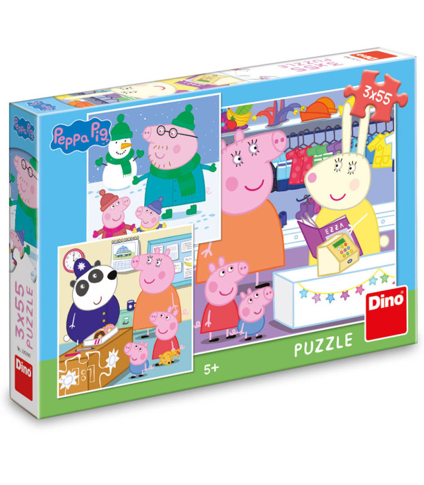 PEPPA PIG CHILDREN'S PUZZLE 3X55 PIECES - PUZZLES AND CUBES