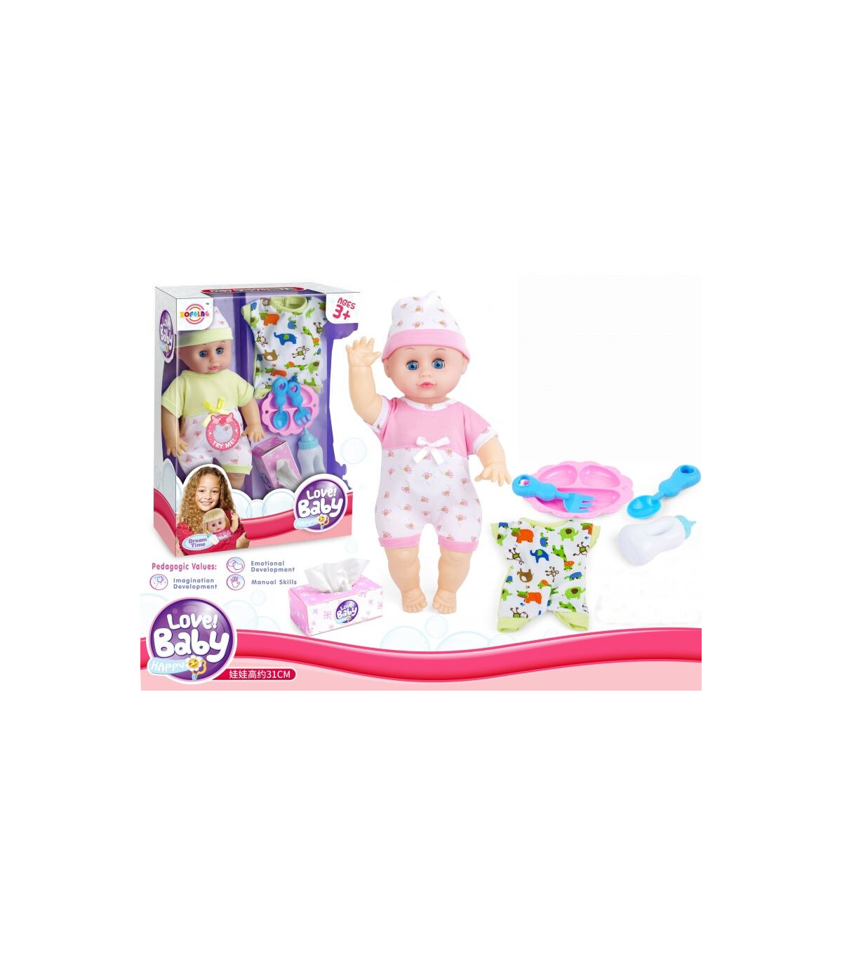 BABY WITH SPARE CLOTHES AND FEED KIT - BABY