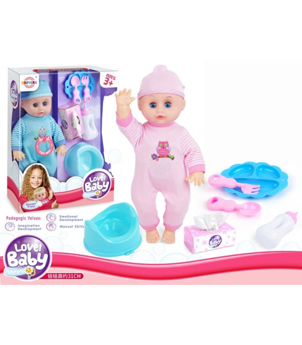 BABY WITH POT AND FEEDING SET - BABY