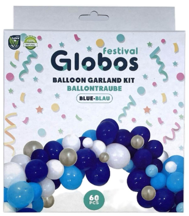 ΣΕΤ ΓΙΑ ΑΡΚΑ ΜΕ 60 ΜΠΑΛΟΝΙΑ ΜΠΛΕ/BLUE 60 Globos Festival