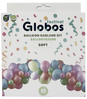 ΣΕΤ ΓΙΑ ΑΡΚΑ ΑΠΟ 60 ΜΠΑΛΟΝΙΑ ΜΑΚΑΡΟΝ/SOFT 60 Globos Festival