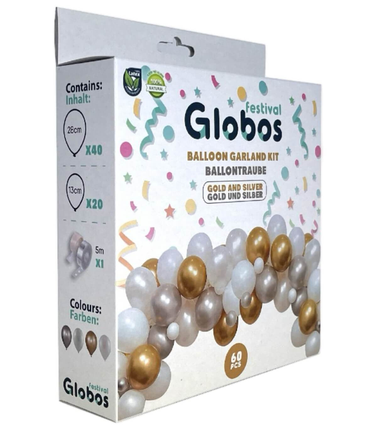 ΣΕΤ ΓΙΑ ΑΡΚΑ ΑΠΟ 60 ΜΠΑΛΟΝΙΑ ΧΡΥΣΟ/GOLD 60 Globos Festival