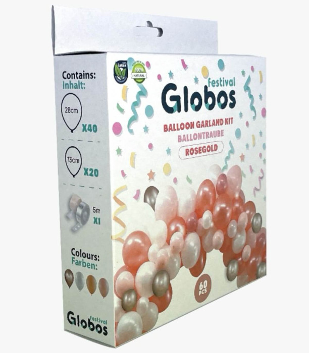 ΣΕΤ ΓΙΑ ΑΡΚΑ ΑΠΟ 60 ΜΠΑΛΟΝΙΑ ΡΟΖ ΧΡΥΣΟ/ROSEGOLD 60 Globos Festival