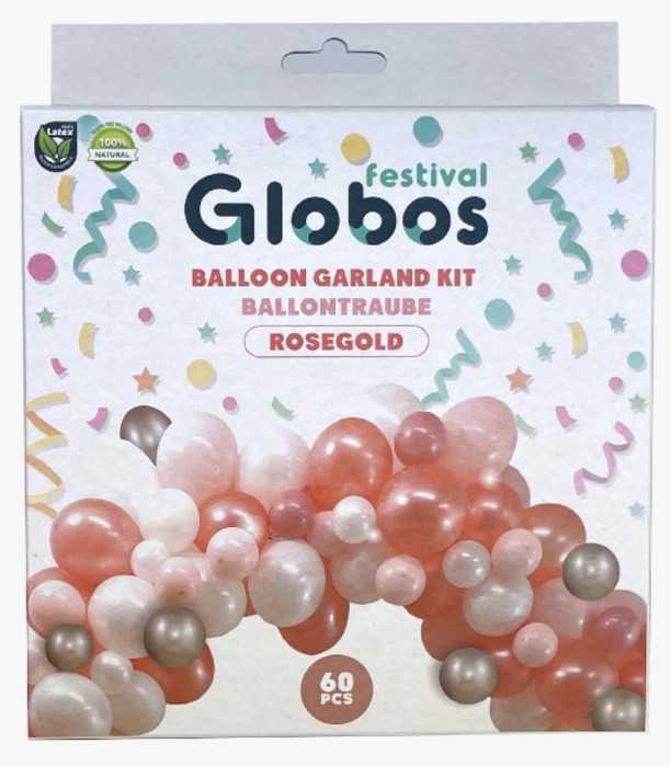 ΣΕΤ ΓΙΑ ΑΡΚΑ ΑΠΟ 60 ΜΠΑΛΟΝΙΑ ΡΟΖ ΧΡΥΣΟ/ROSEGOLD 60 Globos Festival
