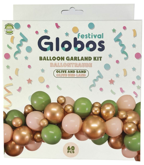 ΣΕΤ ΓΙΑ ΑΡΚΑ ΑΠΟ 60 ΜΠΑΛΟΝΙΑ ΕΛΙΑ/OLIVE 60 Globos Festival