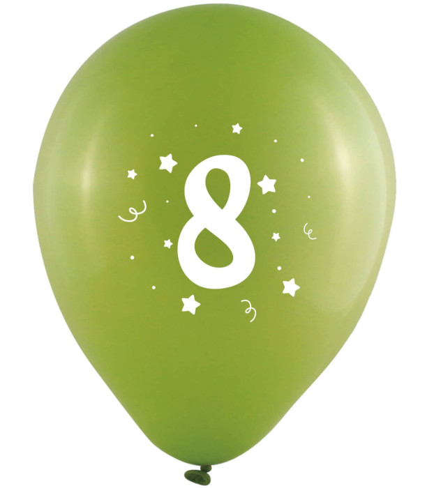 ΜΠΑΛΟΝΙΑ 10 ΤΕΜ. 12" - 30 ΕΚ ΜΕ ΕΚΤΥΠΩΣΗ - ΑΡΙΘΜΟΣ 8 Globos Festival