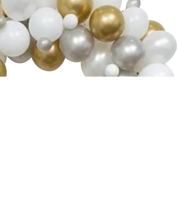 60 BALLOON ARCH SET GOLD/GOLD 60 - ARCHES AND SETS