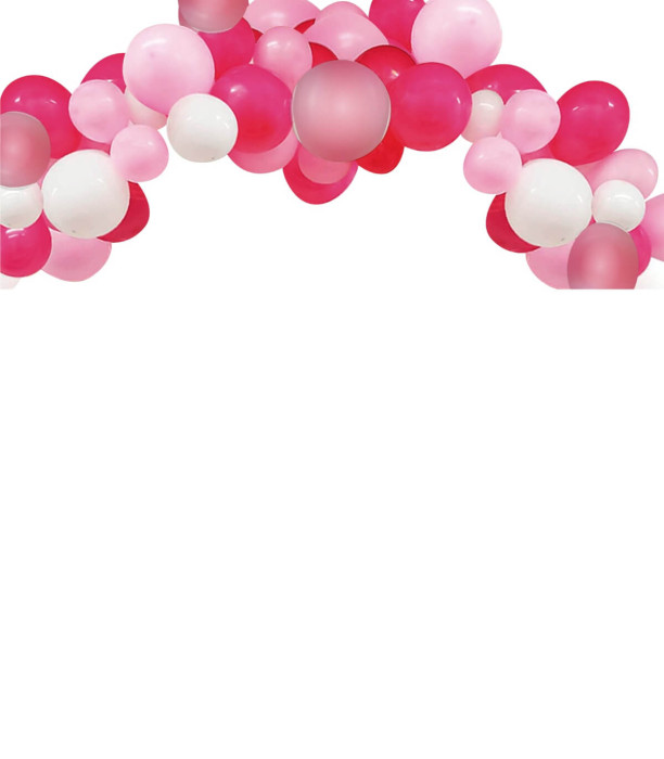 ΣΕΤ ΓΙΑ ΑΡΚΑ ΜΕ 60 ΜΠΑΛΟΝΙΑ ΡΟΖ/PINK 60 Globos Festival