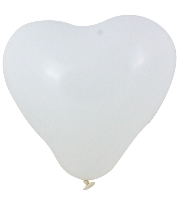 BALLOONS 50 PCS. 30 CM - HEARTS, STANDARD MIX - Standard colors