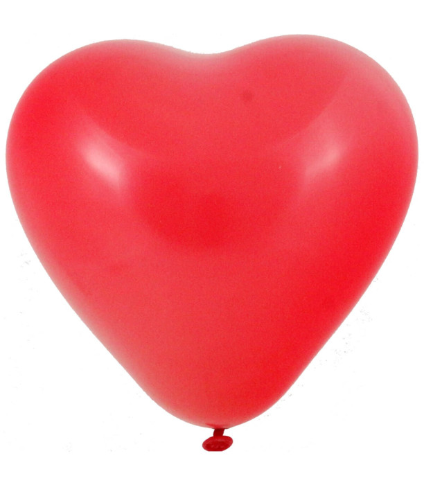 BALLOONS 50 PCS. 30 CM - HEARTS, STANDARD MIX - Standard colors