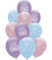 BALLOONS 10 PCS. 12" - 30 CM PRINT CAKE HAPPY BIRTHDAY