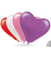 BALLOONS 10 PCS. 12" - 30 CM HEARTS STANDARD MIX