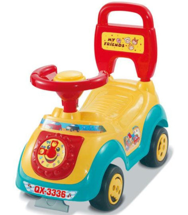 CHILDREN'S PUSH CAR WITH CLOCK - CARS AND MOTORCYCLES FOR DRIVING