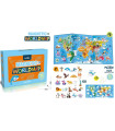 CHILDREN'S MAGNETIC PUZZLE BOOK WORLD MAP 25 PIECES