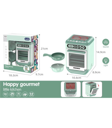 CHILDREN'S COOKING STOVE WITH POT AND PAN HAPPY GOURMET - Household and kitchen appliances