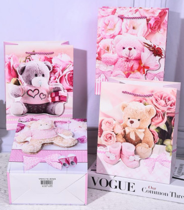 GIFT BAG 3D BEARS 41.5*30*12 4 TYPES - PACKAGING AND BATTERIES