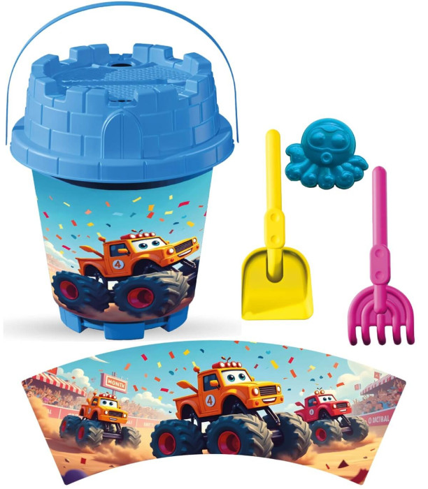 MEDIUM SAND BUCKET 4 PARTS, WITH PICTURES, 8 TYPES - FOR SAND