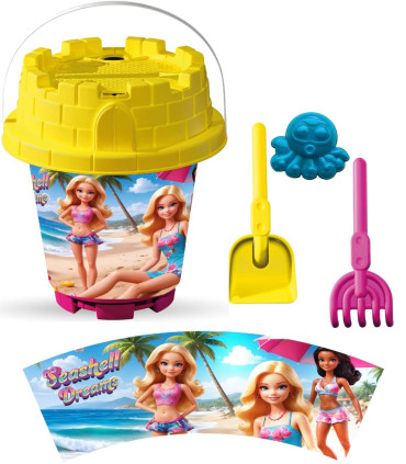 MEDIUM SAND BUCKET 4 PARTS, WITH PICTURES, 8 TYPES - FOR SAND