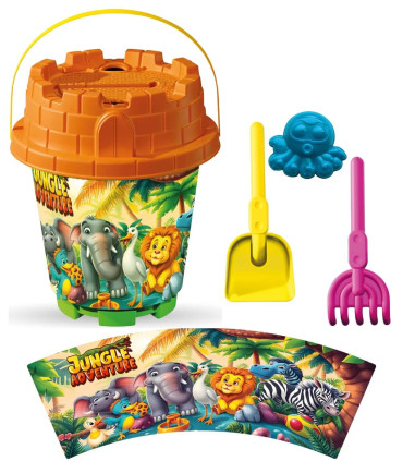 BIG SAND BUCKET 4 PARTS, WITH PICTURES, 8 TYPES - FOR SAND