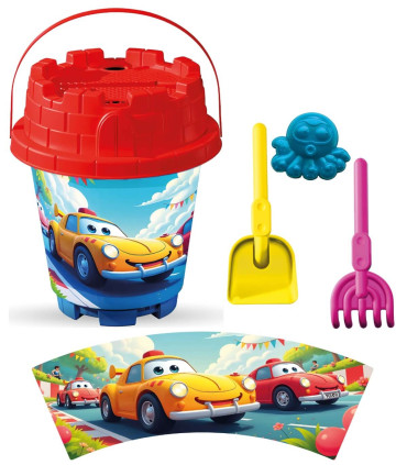 BIG SAND BUCKET 4 PARTS, WITH PICTURES, 8 TYPES - FOR SAND