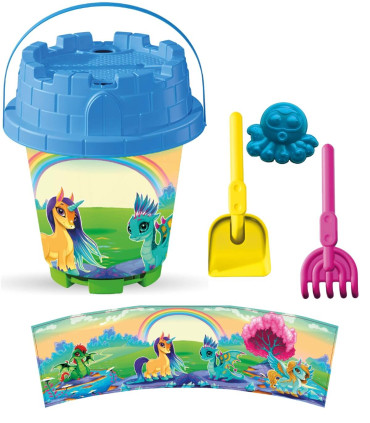 BIG SAND BUCKET 4 PARTS, WITH PICTURES, 8 TYPES - FOR SAND