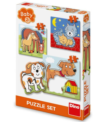 BABY PUZZLE 3 PCS. ANIMALS - PUZZLES AND CUBES