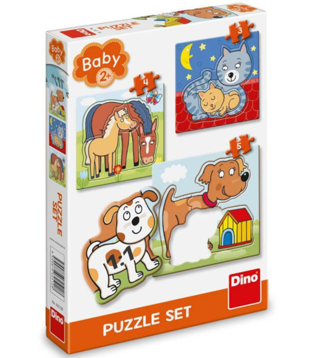 BABY PUZZLE 3 PCS. ANIMALS - PUZZLES AND CUBES