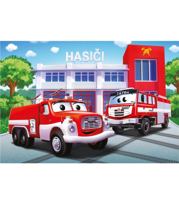 CHILDREN'S PUZZLE FIRE TRUCKS 24 PIECES - PUZZLES AND CUBES