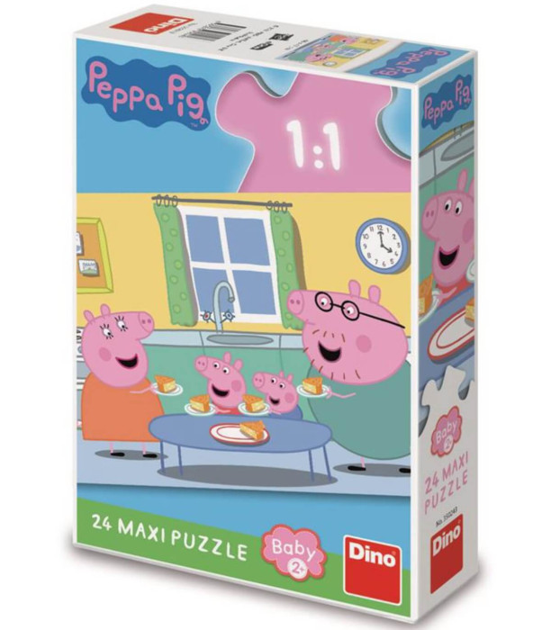 ΜΑΞΙ ΠΑΖΛ PEPPA PIG: ΓΕΥΜΑ 24 ΜΕΡΗ Dino