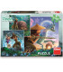 CHILDREN'S PUZZLE RAYA AND THE LAST DRAGON 3X55 PIECES - PUZZLES AND CUBES