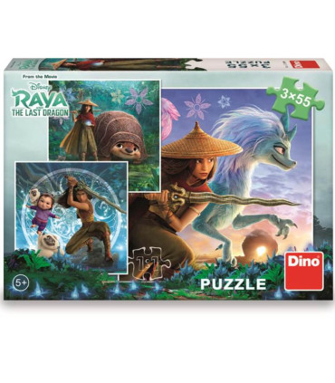 CHILDREN'S PUZZLE RAYA AND THE LAST DRAGON 3X55 PIECES - PUZZLES AND CUBES