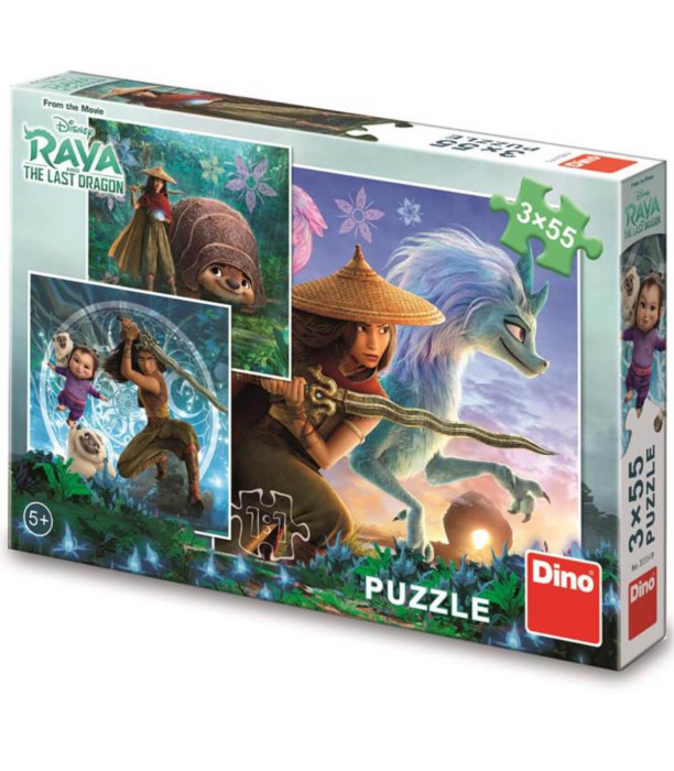 CHILDREN'S PUZZLE RAYA AND THE LAST DRAGON 3X55 PIECES - PUZZLES AND CUBES