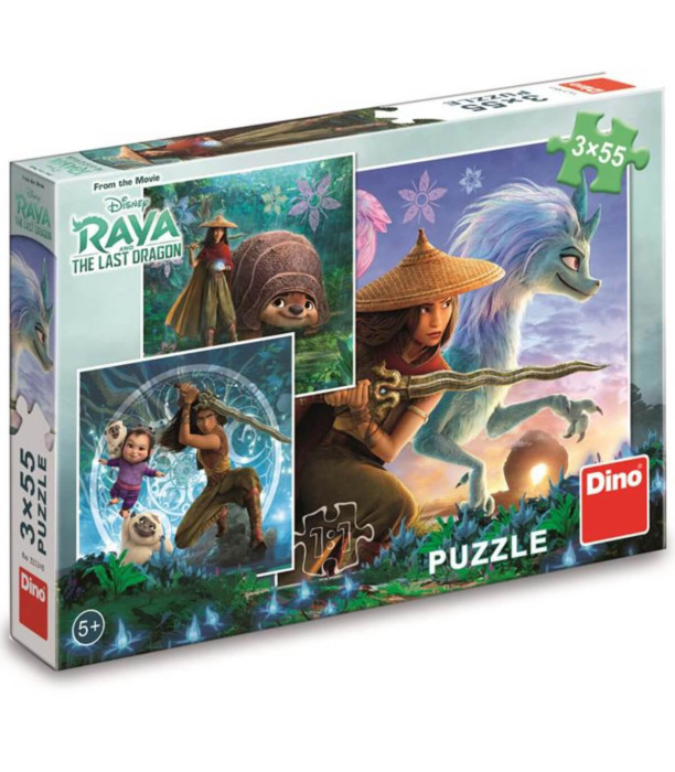 CHILDREN'S PUZZLE RAYA AND THE LAST DRAGON 3X55 PIECES - PUZZLES AND CUBES