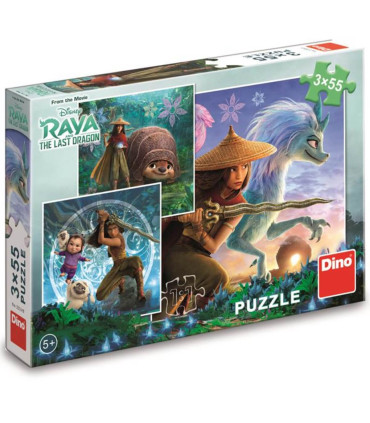 CHILDREN'S PUZZLE RAYA AND THE LAST DRAGON 3X55 PIECES - PUZZLES AND CUBES