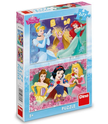 CHILDREN'S PUZZLE PRINCESSES 2X77 PIECES - PUZZLES AND CUBES
