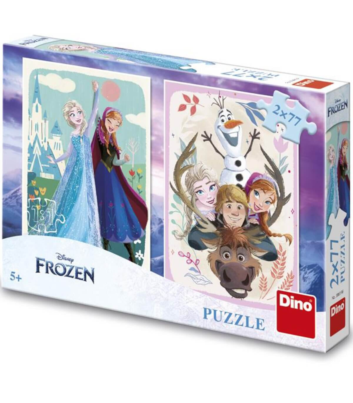 CHILDREN'S PUZZLE FROZEN: ANNA & ELSA 2X77 PIECES - PUZZLES AND CUBES
