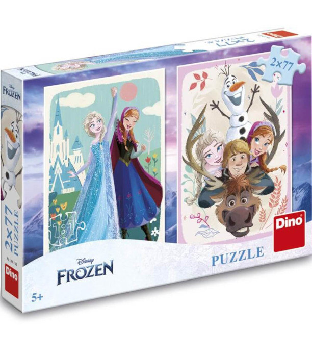 CHILDREN'S PUZZLE FROZEN: ANNA & ELSA 2X77 PIECES - PUZZLES AND CUBES
