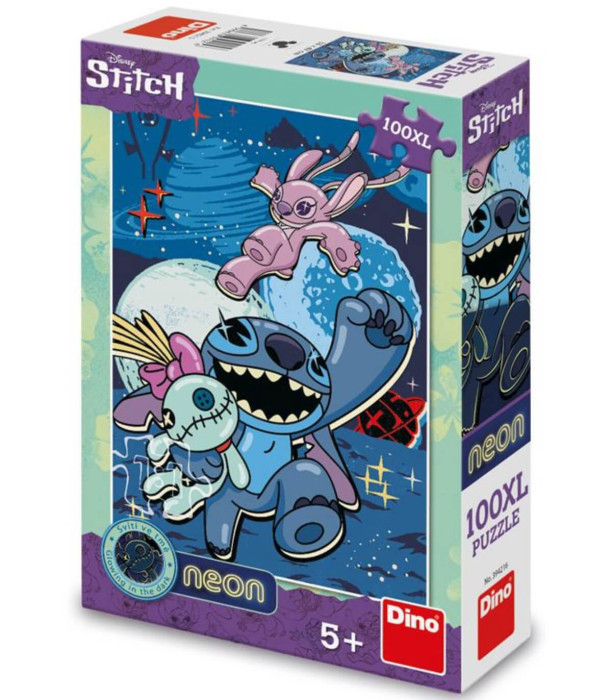 ΠΑΖΛ ΓΙΑ ΠΑΙΔΙΑ STITCH 100 XL ΚΟΜΜΑΤΙΑ ΝΕΟΝ Dino