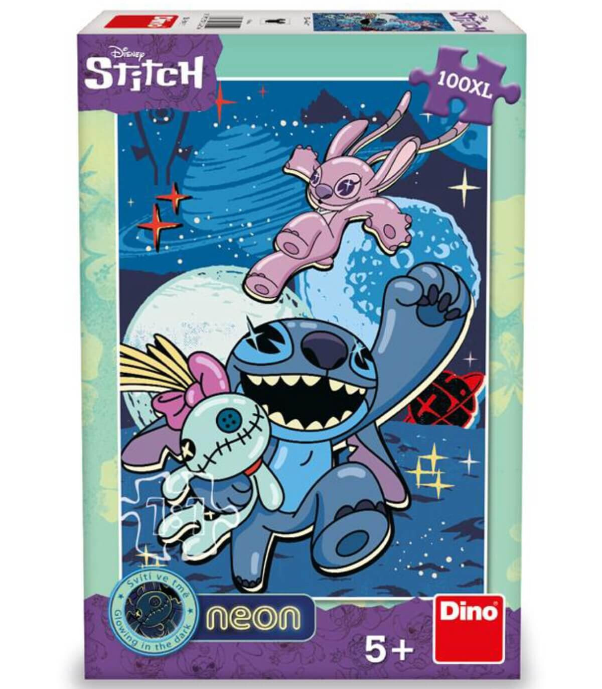 ΠΑΖΛ ΓΙΑ ΠΑΙΔΙΑ STITCH 100 XL ΚΟΜΜΑΤΙΑ ΝΕΟΝ Dino